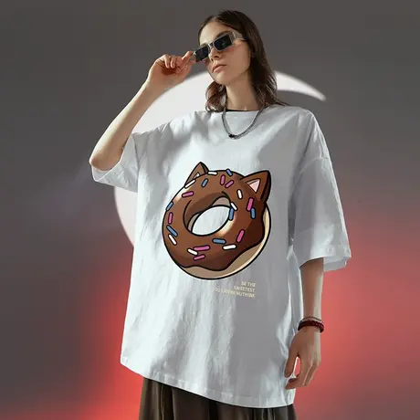 Nuthink欧美潮流小众设计短袖T恤男夏季潮牌ins宽松大码情侣装潮商品大图