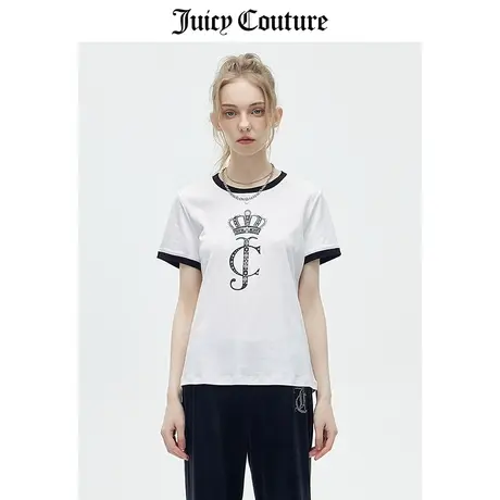 Juicy Couture橘滋T恤女2023夏季新款时尚纯棉美式宽松短袖上衣女商品大图
