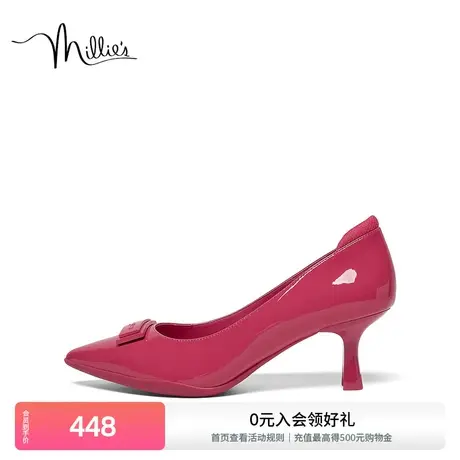 妙丽气质高跟鞋春季新款时尚牛皮设计感小众尖头女单鞋女SIE11AQ3商品大图