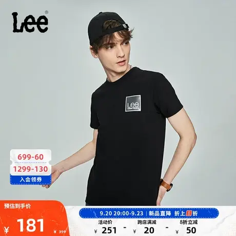 Lee商场同款23新品标准版型圆领多色男短袖T恤潮LMT0050123RX图片