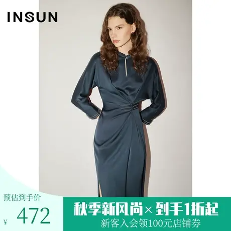 [新国风]恩裳COVER春秋季盘扣设计古典艺术气质醋酸连衣裙图片