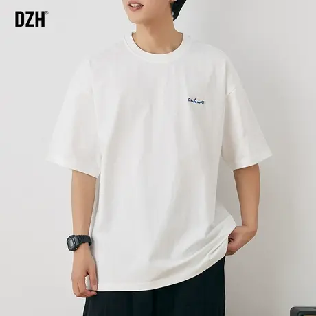男士重磅白色t恤男纯棉2023新款情侣装夏装衣服潮牌短袖夏季男款商品大图