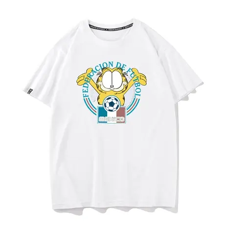 秀洛Garfield咖菲猫加菲猫T恤纯棉打底衫宽松圆领半袖短袖体恤衫商品大图