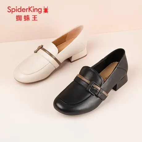 SPIDER KING/蜘蛛王乐福鞋女真皮2024春商场新款通勤舒适百搭软底图片