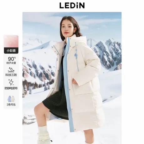 【三防】乐町中长款工装面包羽绒服女冬新款抗静电*商品大图