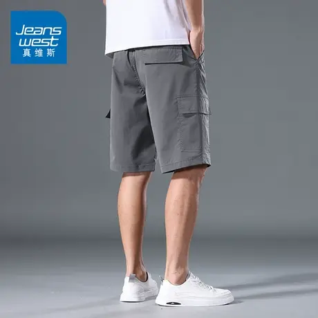 KZ真维斯冰丝速干短裤男士工装休闲五分宽松夏季薄款中裤5分裤子商品大图