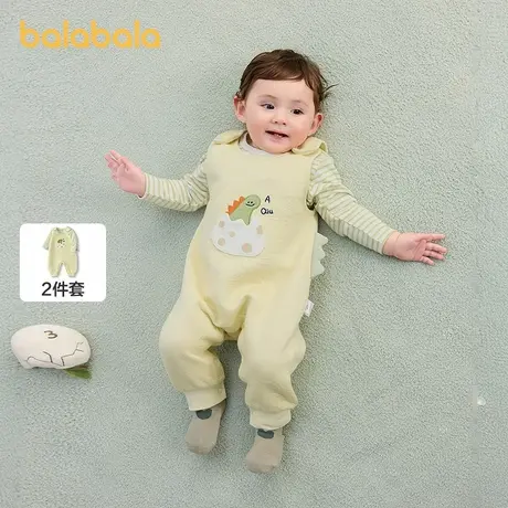 巴拉巴拉balaOne婴儿连体衣宝宝爬服两件套2025新款秋装时尚洋气图片