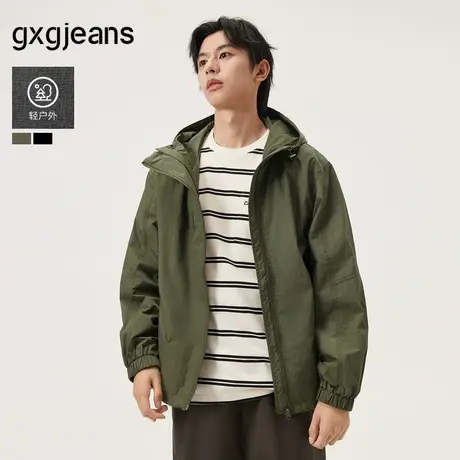 gxg.jeans男装 多色户外工装休闲防风连帽夹克外套男 25年秋新品图片