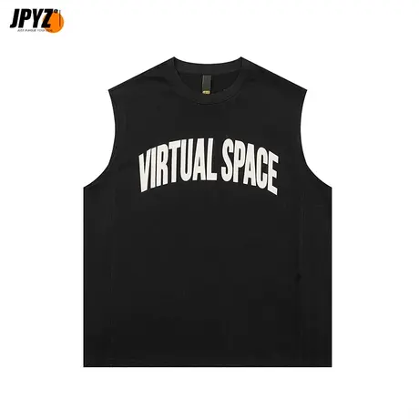 无袖t恤男夏季薄款潮牌宽松坎肩男装运动健身篮球砍袖汗背心男图片