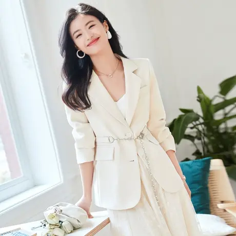 简约气质小女人西装外套2022年秋季新款女时尚收腰显瘦上班族图片