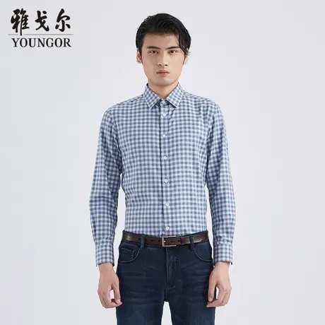 【商场同款】雅戈尔男士长袖衬衫春季新款官方商务休闲衬衫S3468商品大图