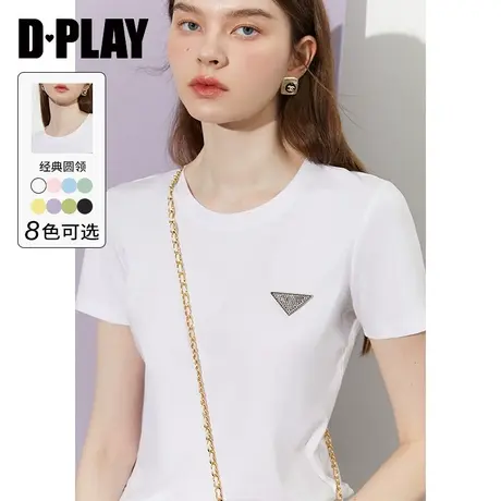 清仓DPLAY【惠品】夏新人手n件 全棉丝光棉T恤时尚白宽松上衣图片