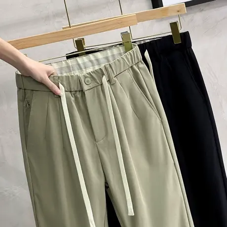 休闲西裤男士夏季薄款春季长裤子男直筒宽松商务休闲裤男春秋新款商品大图