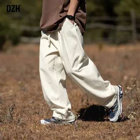 男生白色裤子男春秋工装裤阔腿裤男款休闲裤长裤直筒裤2025新款潮商品大图