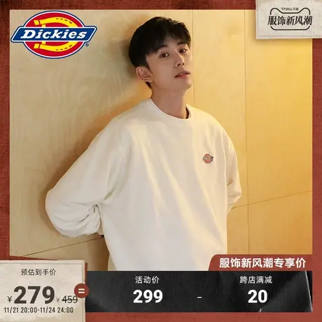 Dickies 春夏三原色小logo圆领毛圈美式卫衣男女情侣同款宽松图片