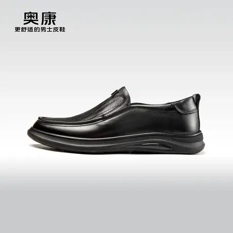 AOKANG奥康 2023秋季新款商务休闲德比鞋男真皮软底舒适百搭鞋商品大图