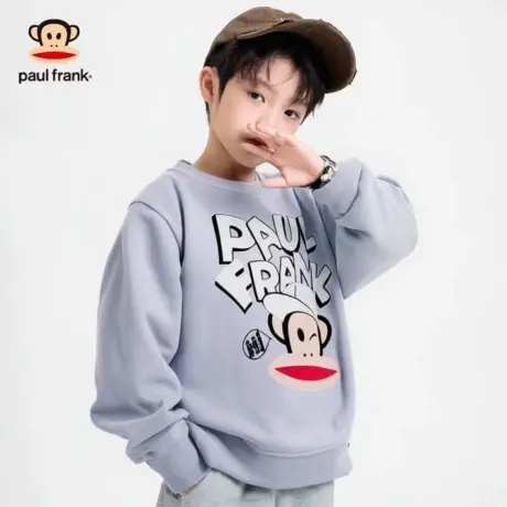 大嘴猴童装男童上衣春秋款2025新款潮流儿童长袖百搭时尚男童卫衣图片