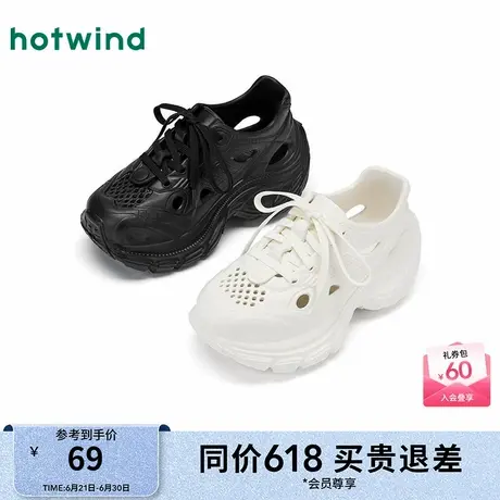热风外穿凉鞋女款2025年夏季新款厚底小个子休闲女鞋百搭包头鞋子图片