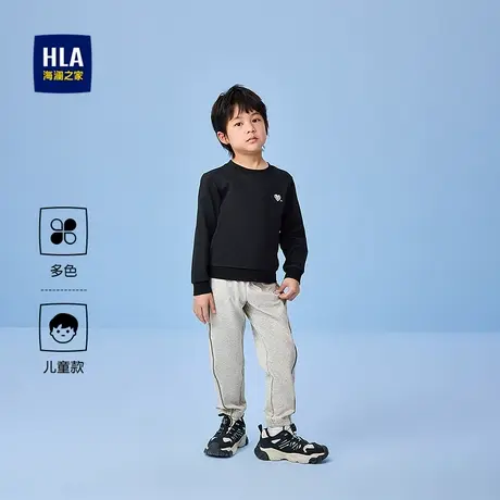 HLA/海澜之家松紧腰童装卫裤25春夏新款时尚束脚个性裤子男女童装商品大图