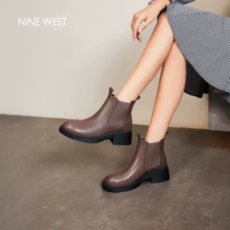 Nine West/玖熙厚底切尔西靴女2025秋冬季新款百搭短靴时尚马丁靴商品大图