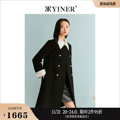 【裸感羊绒】YINER音儿专选女装冬季绵羊毛毛呢外套商品大图