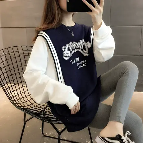 卫衣2024年新款女装韩版春秋季春装春款宽松女士加绒外套爆款上衣商品大图