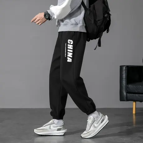 13初中学生春秋装棉感卫裤15岁大童运动休闲裤16青少年男孩束脚裤商品大图