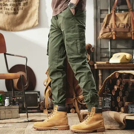 Modi Nick/摩帝尼克男士潮流宽松工装裤舒适纯棉长裤百搭男款裤子商品大图