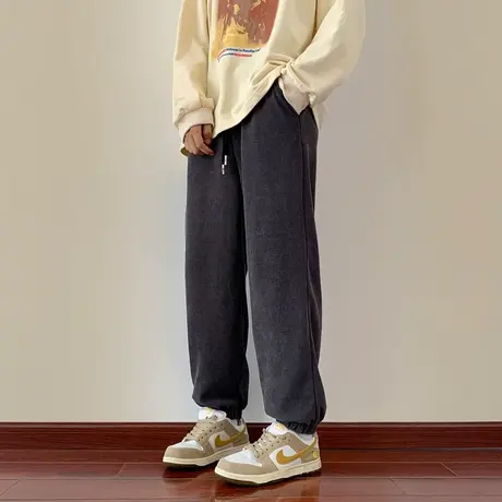 2023秋季裤子男款高街潮流宽松束脚裤长裤百搭运动裤潮牌休闲卫裤商品大图