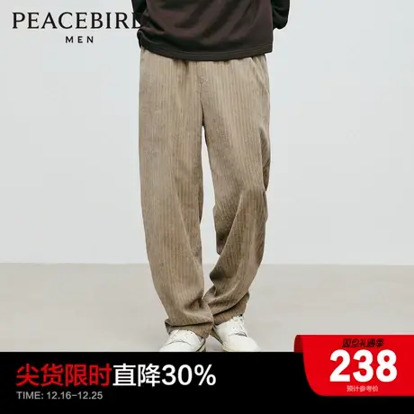 太平鸟男装 休闲裤男秋季灯芯绒运动裤卫裤男士宽松休闲锥形裤潮商品大图