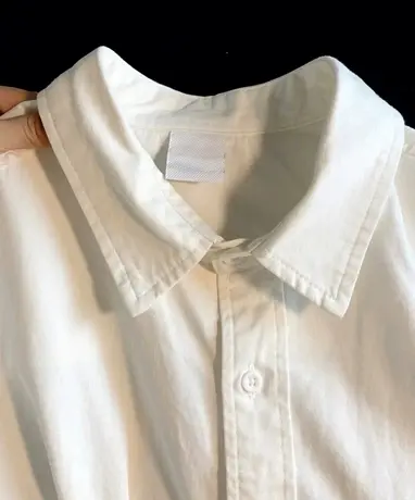 纯棉长袖白色衬衫女春秋2023新款宽松内搭小众ins高级感外套上衣图片