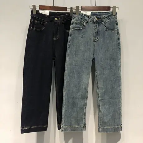 九分牛仔裤女春2024新款韩国东大门高腰显瘦百搭水洗直筒裤ins潮图片