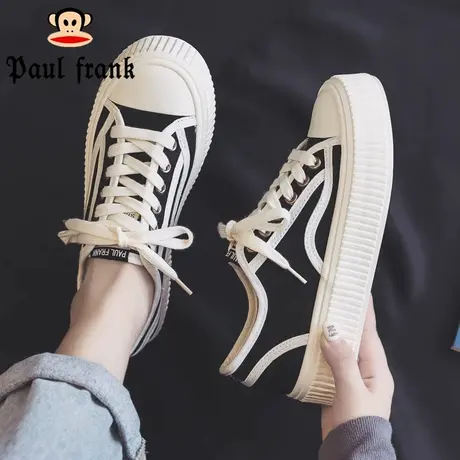 大嘴猴帆布鞋女鞋2023秋季新款厚底饼干鞋子小众运动百搭休闲板鞋商品大图