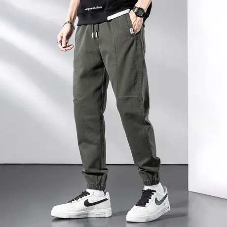 男士长裤子2023新款秋季潮流宽松九分运动裤小脚束脚卫裤休闲百搭商品大图