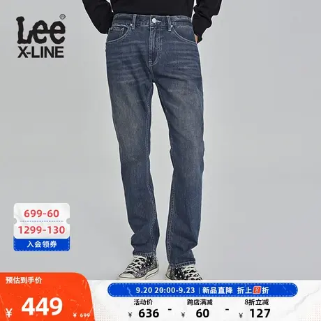LeeXLINE23秋冬新品705标准锥形中蓝色复古男牛仔裤LMB100705204商品大图