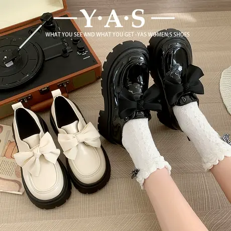 日系厚底小皮鞋女2024春季新款舒适洛丽塔鞋子英伦玛丽珍乐福单鞋图片