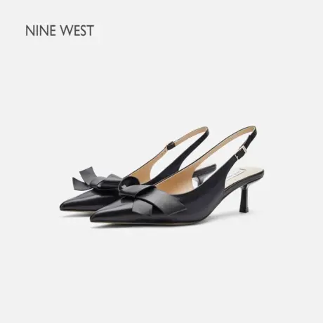 【商场同款】Nine West/玖熙包头凉鞋夏季气质尖头后空法式穆勒鞋图片