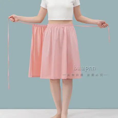 一片式半身裙女棉质薄款家居睡裙系带裙宽松商品大图