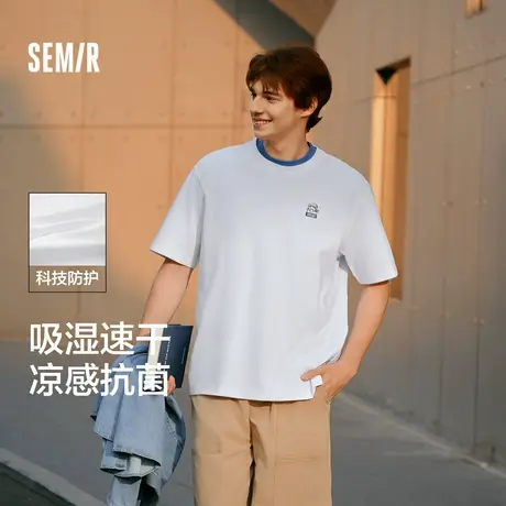 张新成同款森马大力水手短袖T恤男2024夏季新款情侣凉感吸湿速干图片