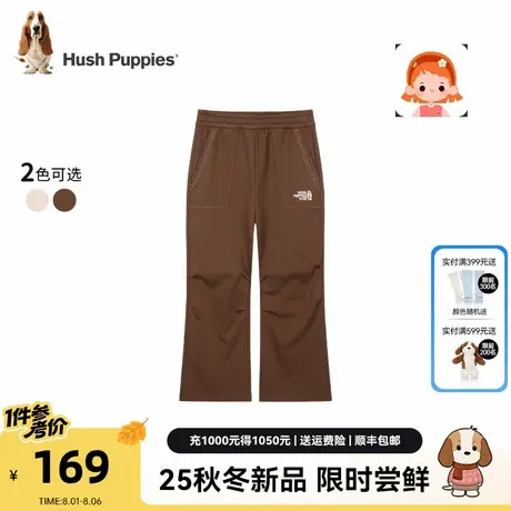 暇步士童装女童裤子2025秋季新款大童宽松运动裤儿童抽绳束脚长裤商品大图