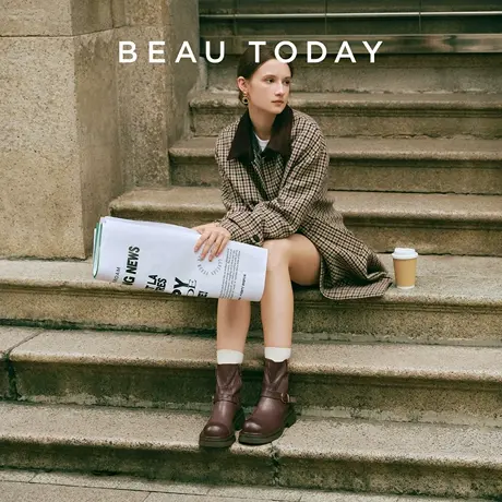 【佳雪佳敏】BeauToday美拉德马丁靴厚底短靴商品大图