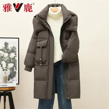 2025新款秋冬季加厚时尚女款显瘦连帽超保暖长款羽绒服女装冬装商品大图