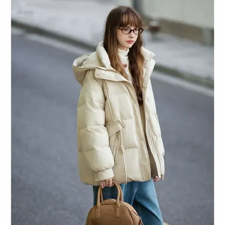 唐狮冬季短款羽绒服女连帽好看小清新气质少女风保暖羽绒外套tuTA商品大图