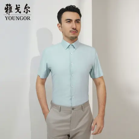 【商场同款】雅戈尔男士短袖衬衫夏季新款官方商务休闲衬衫S3582商品大图