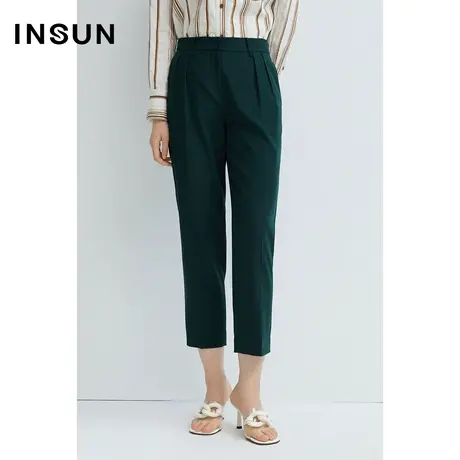 恩裳商场同款经典小脚裤百搭防静电舒适羊毛西裤女装商品大图