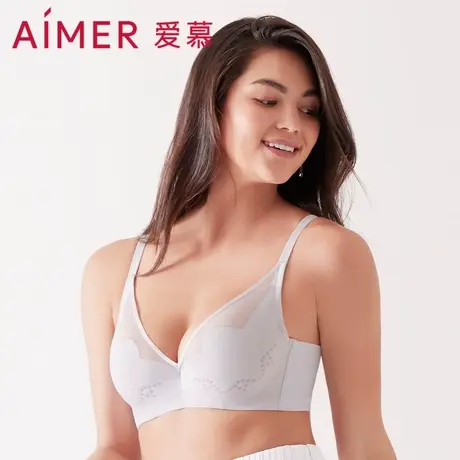 爱慕【爱慕甄选】内衣女夏季薄款洞洞透气不凸点胖MM大码内衣文胸商品大图