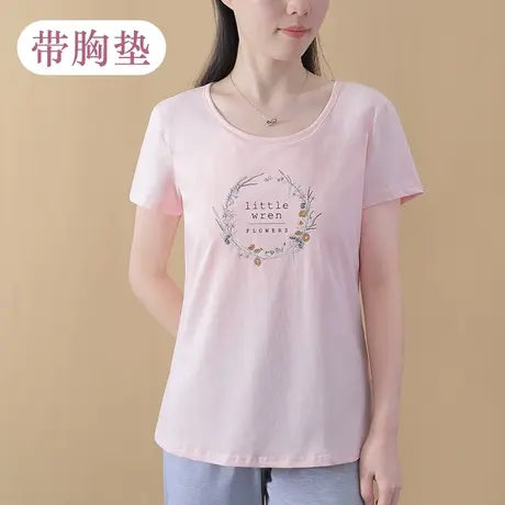 带胸垫乳腺术后T恤短袖义乳bra上衣外穿夏商品大图