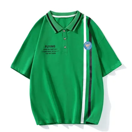 2023夏季薄款短袖t恤男潮流字母印花圆领半袖打底衫条纹男士体恤商品大图