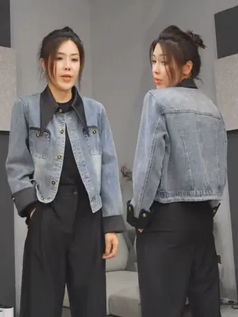 牛仔短外套女春秋2023年新款春装爆款小香风百搭小个子高级感上衣商品大图