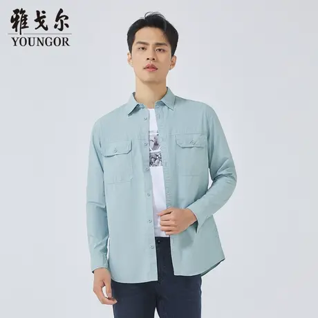 【柔软易打理】D系雅戈尔衬衫秋季新款免烫商务休闲长袖衬衫图片